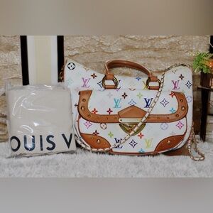 Louis Vuitton White Multicolor Monogram Rita